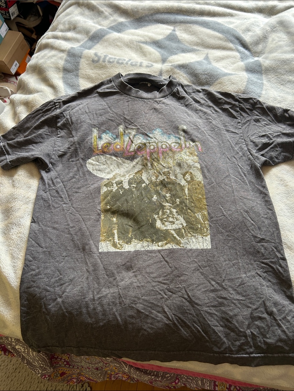 Led Zeppelin Band Tee in Charcoal Gray